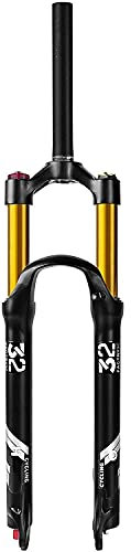 YLXD 26/27.5/29 Pollici 100mm di Escursione, 1-1/8 Diritta/conica MTB Forcella Anteriore Forcella per Mountain Bike Regolazione Estensione Freno a Disco QR 9mm A,27.5