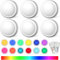 Wireless LED Puck Lights, 16 Colors Changeable Under Cabinet Battery Powered Dimmable Lighting With 2 Remote Controls & Timing Function for Kitchen Closet