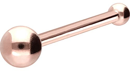 PIERCINGLINE Nasenstecker Chirurgenstahl Kugel Nasenpiercing Piercing Stecker Roségoldfarben