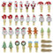 Pince à Linge de Noël en Bois 30 Pièces Clips Photo Sapin de Noël NoëL en Bois Clips Bande Mini Pince en Bois Deco Mini Pince en Bois pour Photo pour DIY Mur Photo Arbre de Noël (15 Modèles de Noël)