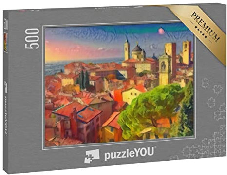 puzzleYOU: Puzzle 500 Teile „im Kunst-Stil von Franz Marc - Bergamo, Lombardei, Italien - Puzzle-Kollektion Künstler & Gemälde“