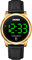 findtime Digital Uhr Herren mit Lederarmband Herrenuhr Business Datum Elektronische Uhr LED Hintergrundbeleuchtung Gold Schwarz