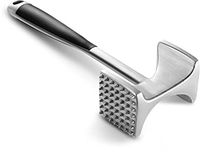 KITEXPERT Meat Tenderizer Hammer with Comfortable-Grip Handle, Dual-side Mallet for Kitchen, Heavy Duty Pounder For Tenderizing Steak, Beef and Fish