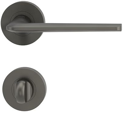 GRIFFWERK Türdrücker / Türbeschlag - REMOTE - Kaschmirgrau - WC-Rosettengarnitur