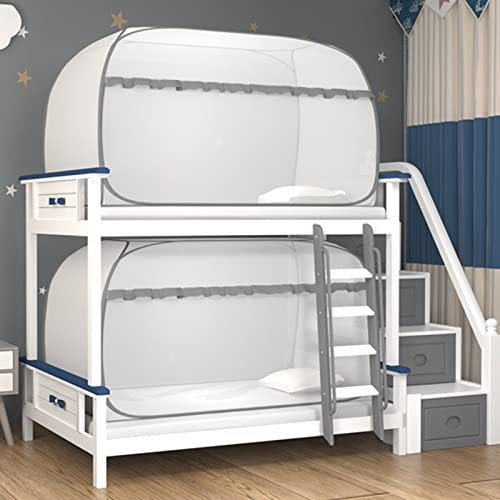 DONGCY Etagenbett Pop Up Moskitonetz Bett Baldachin Faltbare Faltbares Bett-Moskitonetz Feinmaschig Tragbares für Schlafzimmer Camping Staubdicht 1Tür Waschbar,2,100cm*195 * 112cm