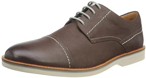 Clarks Herren Atticus Lt Cap Oxford, Dunkelbraune Lea, 44 EU