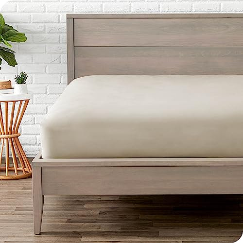 Bare Home - Spannbettlaken 140 x 200 cm - Doppelt gebürstete Polyester-Mikrofaser - 30 cm Tiefe Tasche - Oeko-TEX Standard 100, 140 x 200, Sand