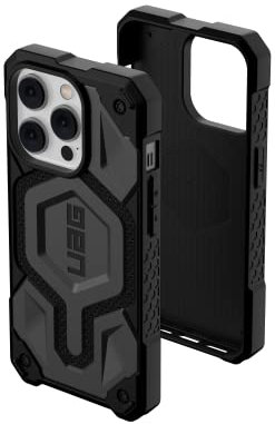 URBAN ARMOR GEAR UAG Designed for iPhone 14 Pro Case Kevlar Silver 6.1 Monarch Pro Built-in Magnet Compatible with MagSafe Charging Rugged Shockproof Dropproof Premium Protective Cover
