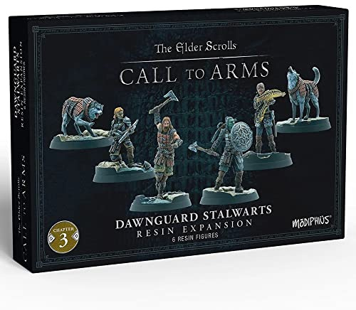 Modiphius Entertainment | The Elder Scrolls: Call to Arms | Dawnguard Stalwarts | Miniature Game | Unpainted
