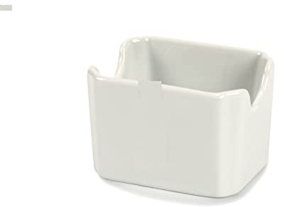 SWEET HOME Porta bustine di zucchero in porcellana bianca cod.BR00415ZZ cm 8,5x7x6h by Varotto & Co.