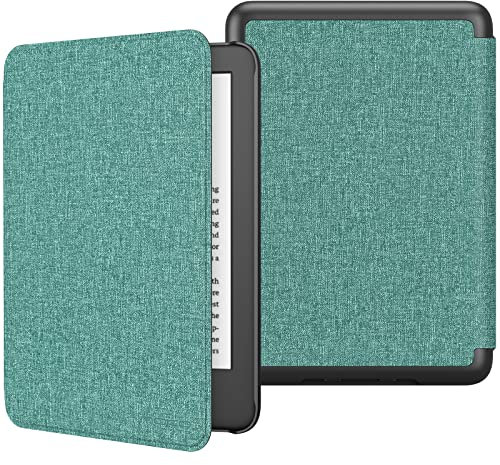 MoKo Hülle für 6 Kindle (11. Generation, 2024/2022) & Internationale Version, Leichte Schutzhülle mit Auto Schlaf/Wach Funktion Smart Cover für Kindle 2024/2022 11. Generation e-Reader, Denim Grün