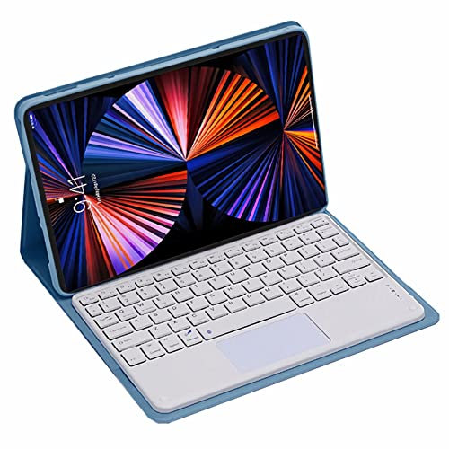 GUPENAA Keyboard Case with Trackpad for Lenovo Tab P11 Pro Gen 2 / Pro 11.2 2022 (TB-132FU/ TB-138FC), Slim Lightweight Stand Cover with Magnetically Detachable Bluetooth Keyboard,Blue