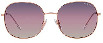 Vogue Eyewear Occhiali da sole donna rosa cornice in oro, trigrado marrone/viola/blu lenti, 57 mm