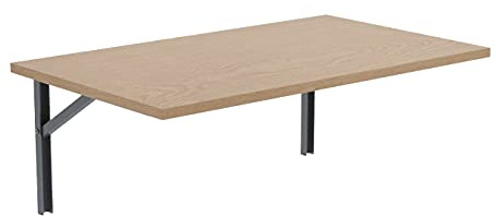 AKKE Klapptisch Wandklapptisch, klappbar, 80cm x 50cm, Heller Eichenholz