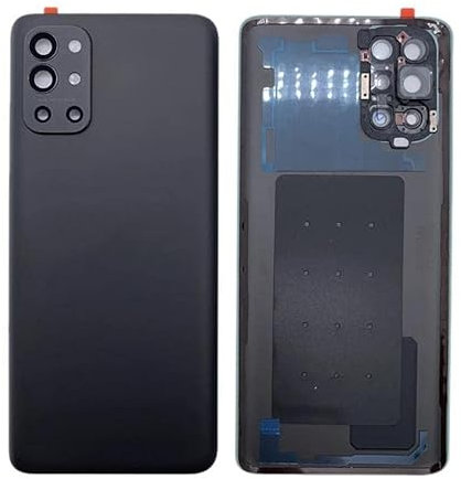 SHOWGOOD Back Glass for Oneplus 9 Pro 1+ 9pro Battery Cover Door Rear Housing Back Case Replace Parts with Camera Lens (Black no Lens)