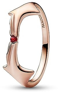 PANDORA Marvel Scarlet Hexenring aus Sterling-Silber 14 Karat rosévergoldete Metalllegierung und Kristall, Gr. 52, 182756C01-52