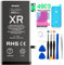 EFaith Batterie pour iPhone XR 4900mAh Batterie de Remplacement Haute capacité 0 Cycle avec Kits d'outils de réparation Professionnels et adhésif modèle A2105, A1984, A2107, A2108 (pour iPhone XR)