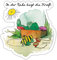 Spreadshirt Janoschs Frosch und Tigerente Entspannung Spruch Sticker, max. 10 x 10 cm, 10 x 10 cm, Mattweiß