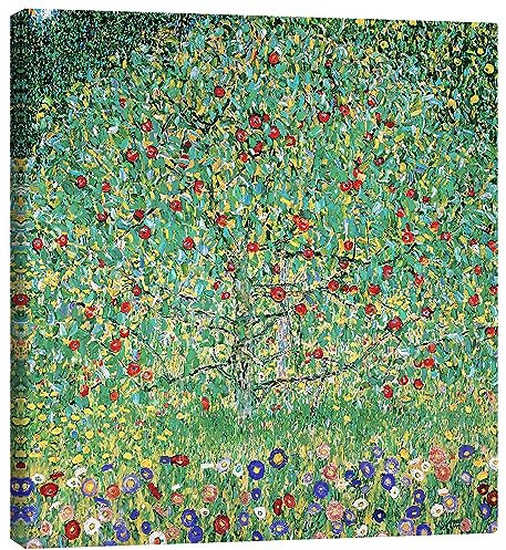 Posterlounge Apfelbaum I Leinwandbild von Gustav Klimt 30 x 30 cm Grün Wandbilder Wanddeko
