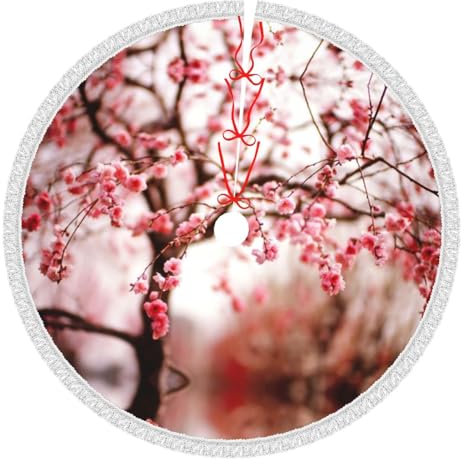 Weihnachtsbaum-Rock, 76,2–121,9 cm, Baumrock-Matte für Zuhause, Party, Urlaub, Dekoration, Kirschbaum