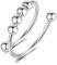 INFUSEU Fidget Ring Damen, Fidget Angstring Ringe Verstellbar Bead Einstellbare Spinner Worry Schmuck Anxiety Ring Geschenk für Frauen Damen Mädchen