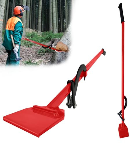 ACXIN Fällheber zum Baumfällen 130cm, Stammheber Geschmiedeter Kantheber mit Wendehaken und Ergonomischer Rutschfester Handgriff, Wendehilfe Fällhilfe Schwerlast Fällheber zum Baumfällen
