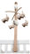 Little Dutch 8854 Stoff Mobile mit Spieluhr und Holz Halterung Baby Bnny - Newborn Naturals (37x52x75 cm)