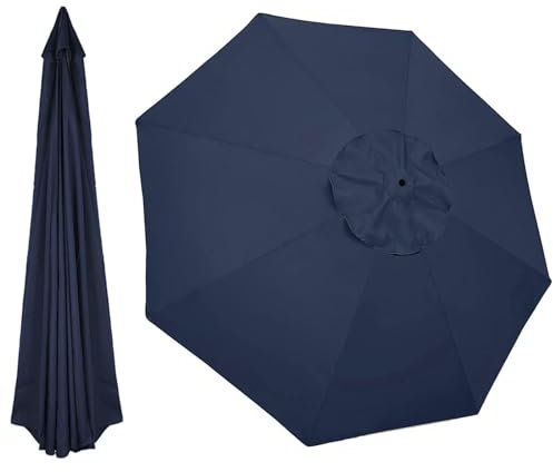 YUBDBFKAI Toile De Rechange Rond Toile sur Un Parasol Remplacement Toile De Parasol 3m 6/8 Baleine pour Un Parasol Déporté,K,3m(9.8ft)/6 Ribs