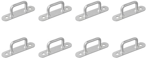 Multibros 8X Planenösen rechteckig 36mm – Robuste Zurrösen für Anhänger, Deichsel & Bordwand | Universelle Befestigungsösen aus Stahl für Planen, Seile & Ladungssicherung