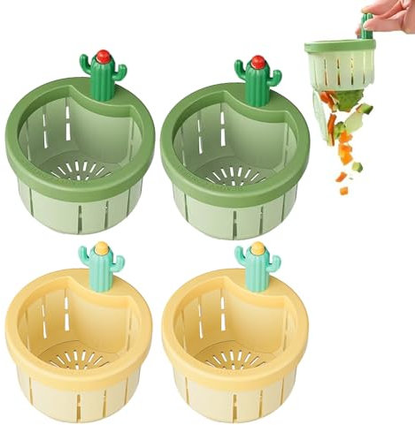 Cactus Kitchen Sink Drain Strainer, Press Automatic Dumping Basket, Cactus Sink Draining Basket Filter Press Automatic Dumping Basket (#3)