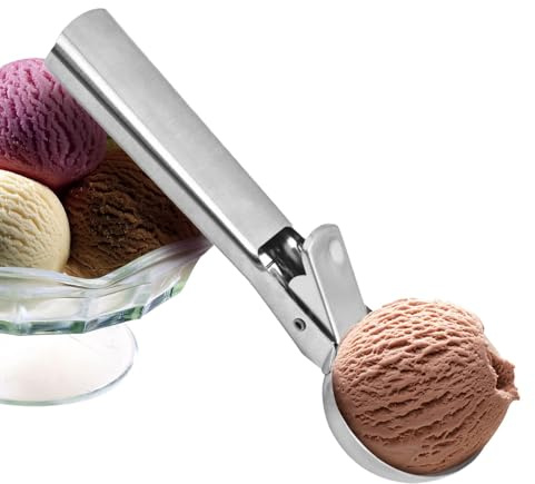 Eisportionierer aus Metall, Eisportionierer, robuste Obstschaufel, große Keksschaufel, multifunktionale Keksteigschaufel, Backschaufel für Joghurt, Gelatos