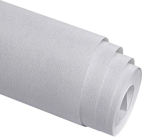 Esncddym Light Grey Mix Plain Thick Linen Textured Wallpaper No Match Striped Wallpaper,Plain Wallpaper,Plain Grey Wallpaper Hessian Textured Wallpaper Designed for Livingroom Bedroom Hallway