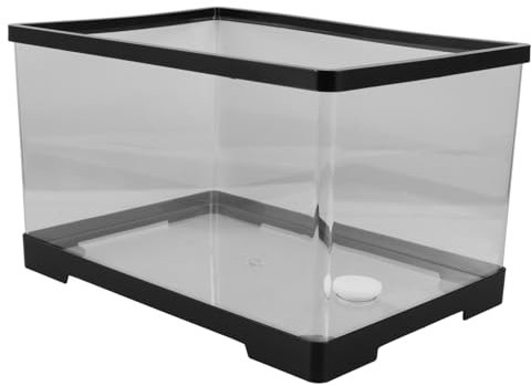 VILLFUL Mini Aquarium pour Poissons Betta Réservoir De Bureau Compact Habitat pour Tortues Design en Pot De Fleurs