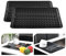 KitchenRaku Alfombrilla Escurreplatos de Silicona (2 Piezas Negro, 40x45cm)