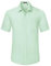 HISDERN Mens Short Sleeve Dress Shirt Regular Fit Casual Formal Mint Green Shirts Button Down Business Stretch Shirt Non Iron,XL