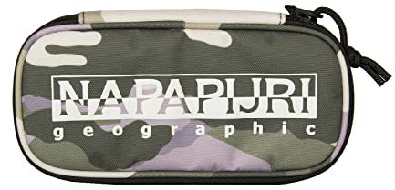 Napapijri Schulmäppchen mit Reißverschluss Artikel NP0A4FVJ Happy PO 2 Print cm 22 x 10 x 5 (Circa), F7Y Green camu, Einheitsgröße