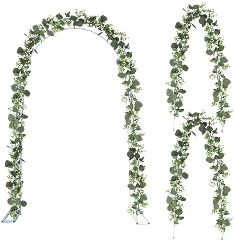 astylishome Artificial Plants Outdoor Fake Hanging Garland Plant Faux Greenery Leaves Aesthetic Home Decor for House Office Bedroom Living Room Table Desk Shelf 2608