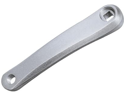 QIAMNI Fahrrad-Kurbelarm-Set, links, 170 mm, Aluminium, Singlespeed, MTB-Kurbelgarnitur (quadratisches Loch/Rautenloch) (quadratisches Loch, silber)