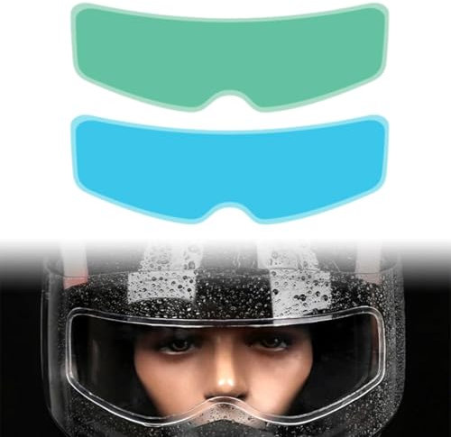 2 Películas Protector de Pantalla Antivaho para Casco de Motocicleta, Película Transparente Universal, Visión Clara, Resistente al Agua, Anti-empañamiento