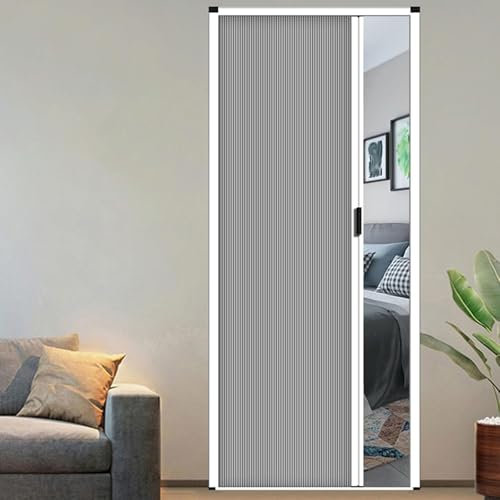 Puertas abatibles Puertas plegables interiores personalizables, 200/ 220/ 240 cm Puerta de acordeón sin perforación, puerta divisora de la habitación del hogar para cocina/oficina/ almacén(30x80in(76x