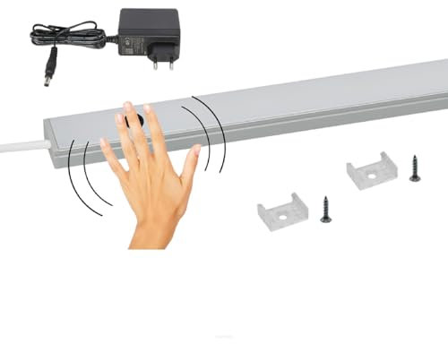 QLS LED Unterbauleuchte Neutralweiß 4000K Schrankbeleuchtung mit Bewegungsmelder Licht Küche (100 cm)