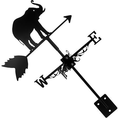 SOIMISS Metall Wetterfahne Windrichtungsanzeiger Für Garten Dach Dekorativer Windmesser Aus Robustem Eisen Einfache Installation Für Bauern Und Hobbygärtner