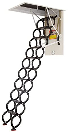 Scala Pieghevole da soffitta a Parete, Scala Retrattile con Pedale Antiscivolo per Un Facile Accesso e Risparmio di Spazio (M1 80x100 cm/32x40 Pollici)