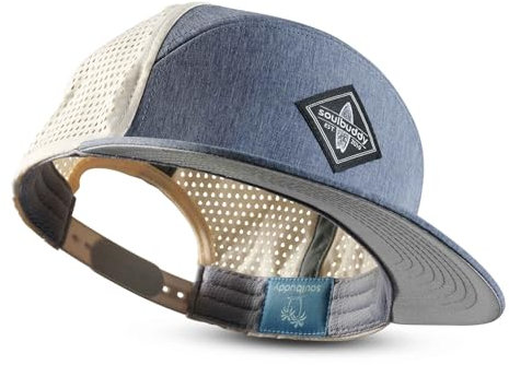 Soulbuddy Performance Cap Herren & Damen – Sportcap atmungsaktiv – Running Cappy – Basecap Männer – Baseball Kappe – Sportkappe – Ultra-Leicht – Wasserabweisend – One Size – Unisex – Blue-Cream