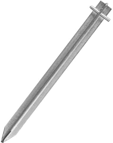 T-Hering 1 pièce 30 cm en métal pour sols durs – Piquet de tente extra solide en acier galvanisé – Piquet de terre stable pour tente, pavillon, camping, ancrage au sol, extérieur