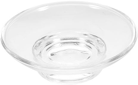 Ciieeo Contenitore Sapone Trasparente Portasaponi Rotondo in Vetro Vassoio Porta Sapone Per Bagno Doccia Salva Saponetta Organizer Da Viaggio Per Esterni