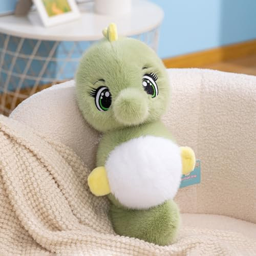 AQCQDQ Seepferdchen Kuscheltier, Süße Weiches Seepferdchen Kissen, Seepferdchen Plüschpuppen, zum Spielen und Kuscheln, Weiches Schmusetier für Mädchen, Jungen, Babys (30 cm,Grün)