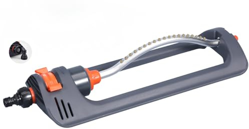 AquaSwing – Arroseur Oscillant Automatique À 19 Trous Jets pour Jardin, 180° Arroseur De Pelouse Oscillant pour L'irrigation Agricole Domestique