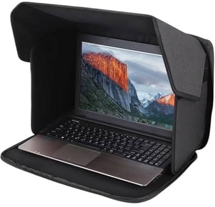 Laptop-Abdeckung – Faltbarer Sichtschutz, Sonnenblendschutz, ergonomisches Laptop-Zelt, tragbarer Displayschutz für Pool, Schreibtisch, Bürostuhl, Reisen und Picknick
