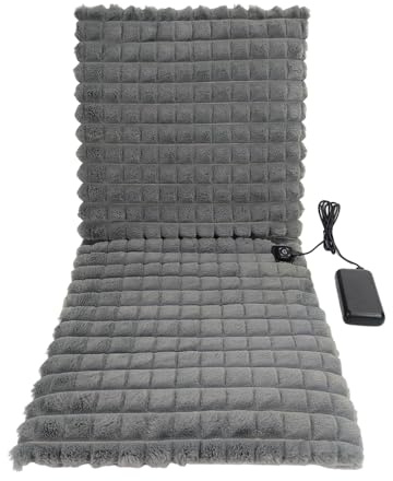Beheizbares Sitzkissen, HOVCEH Sitzheizung Bürostuhl USB mit 3 Temperaturstufen, Weiches, Dickes Beheiztes Sitzkissen mit Großem Heizbereich für Rücken, Lendenwirbelsäule, 90 × 45 cm